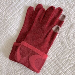 NWOT Coach red glitter gloves - screen touch friendly